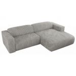 Narożnik PASADENA L - strona prawa - jasnoszary, sztruks