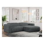 Narożnik PASADENA L - strona prawa - szary, sztruks