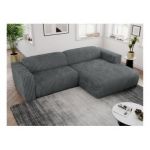 Narożnik PASADENA L - strona prawa - szary, sztruks