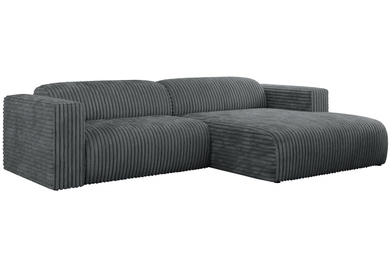 Narożnik PASADENA L - strona prawa - szary, sztruks