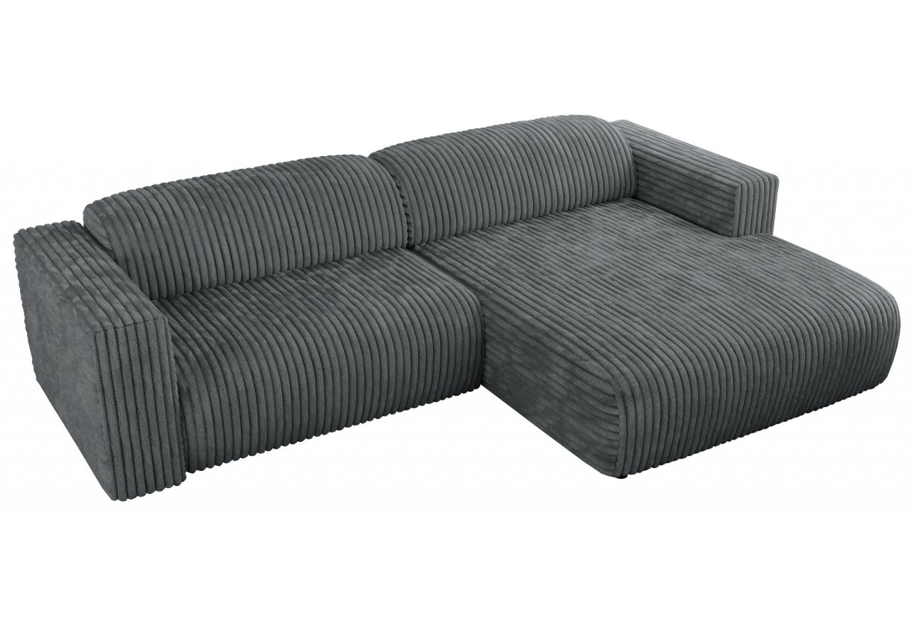 Narożnik PASADENA L - strona prawa - szary, sztruks