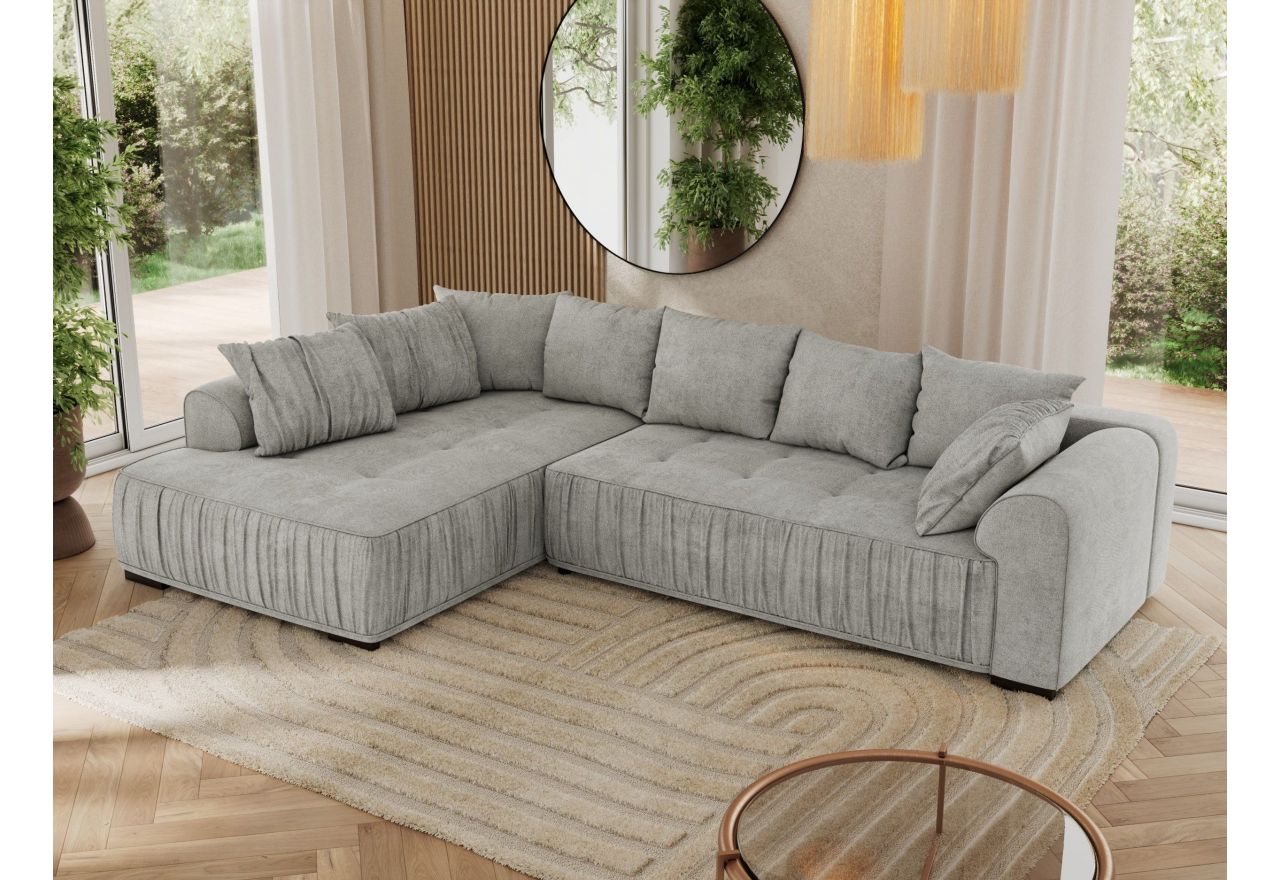 Narożnik ORTA L - strona lewa - jasnoszary, struktura