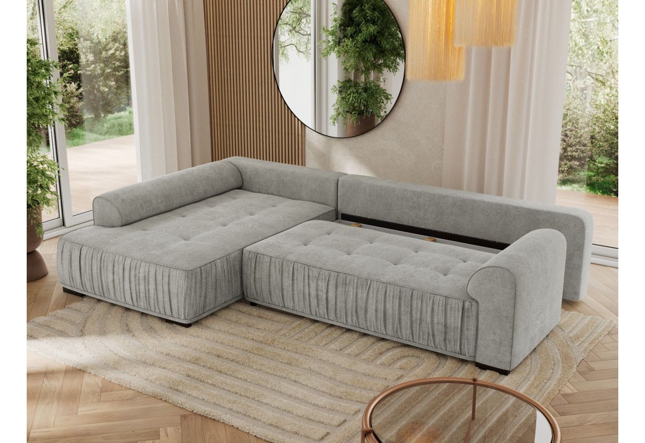 Narożnik ORTA L - strona lewa - jasnoszary, struktura