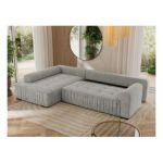 Narożnik ORTA L - strona lewa - jasnoszary, struktura