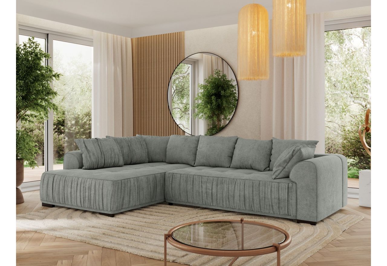 Narożnik ORTA L - strona lewa - szary, struktura