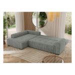 Narożnik ORTA L - strona lewa - szary, struktura