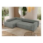 Narożnik ORTA L - strona lewa - szary, struktura