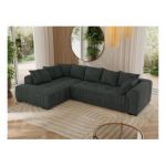 Narożnik ORTA L - strona lewa - ciemnoszary, struktura