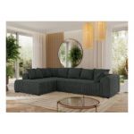 Narożnik ORTA L - strona lewa - ciemnoszary, struktura