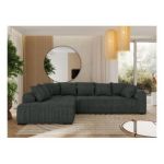 Narożnik ORTA L - strona lewa - ciemnoszary, struktura