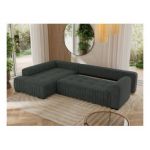 Narożnik ORTA L - strona lewa - ciemnoszary, struktura