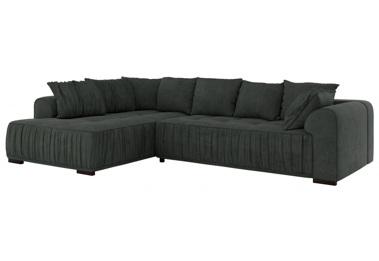 Narożnik ORTA L - strona lewa - ciemnoszary, struktura