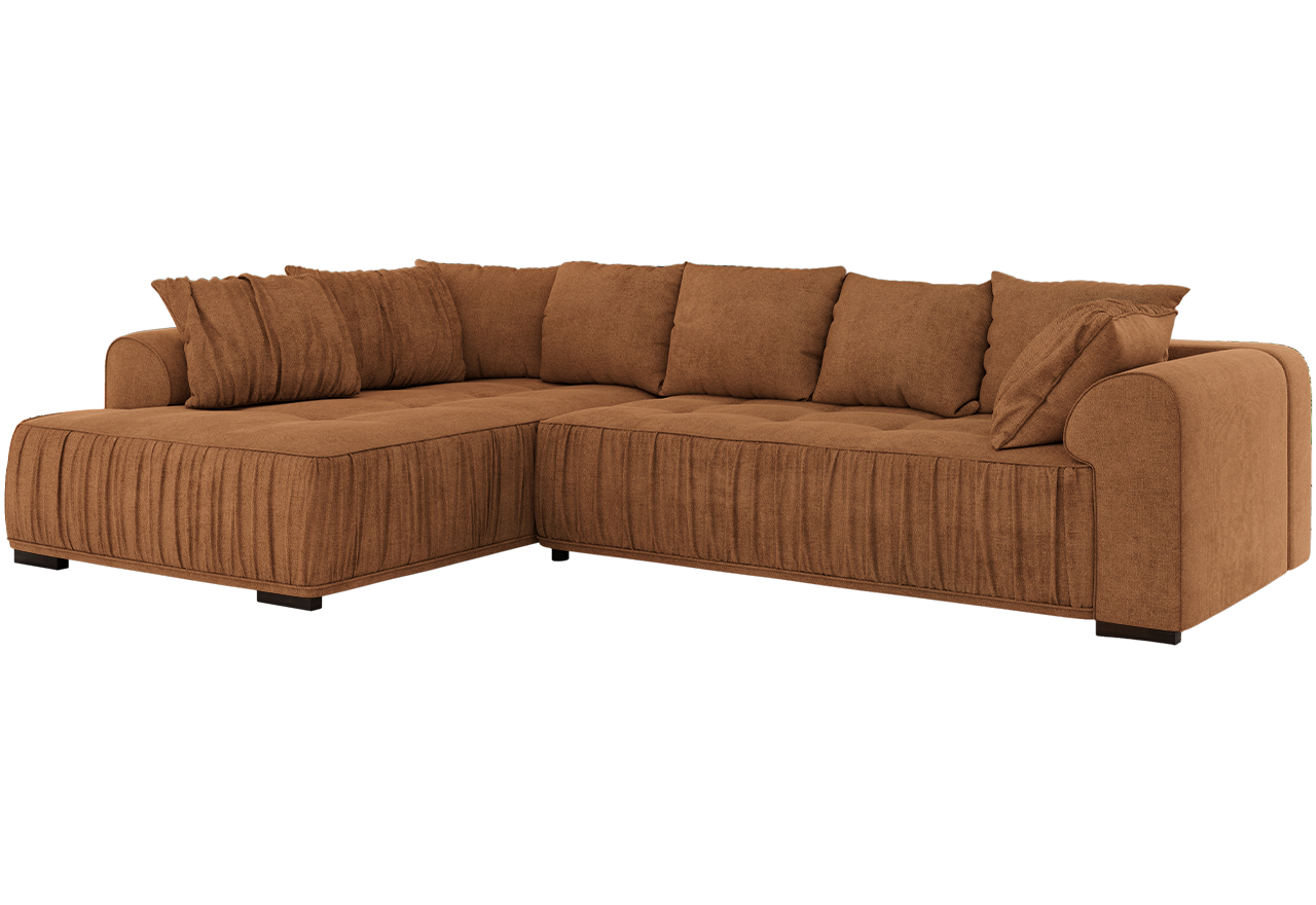 Narożnik ORTA L - strona lewa - pomarańczowy, struktura