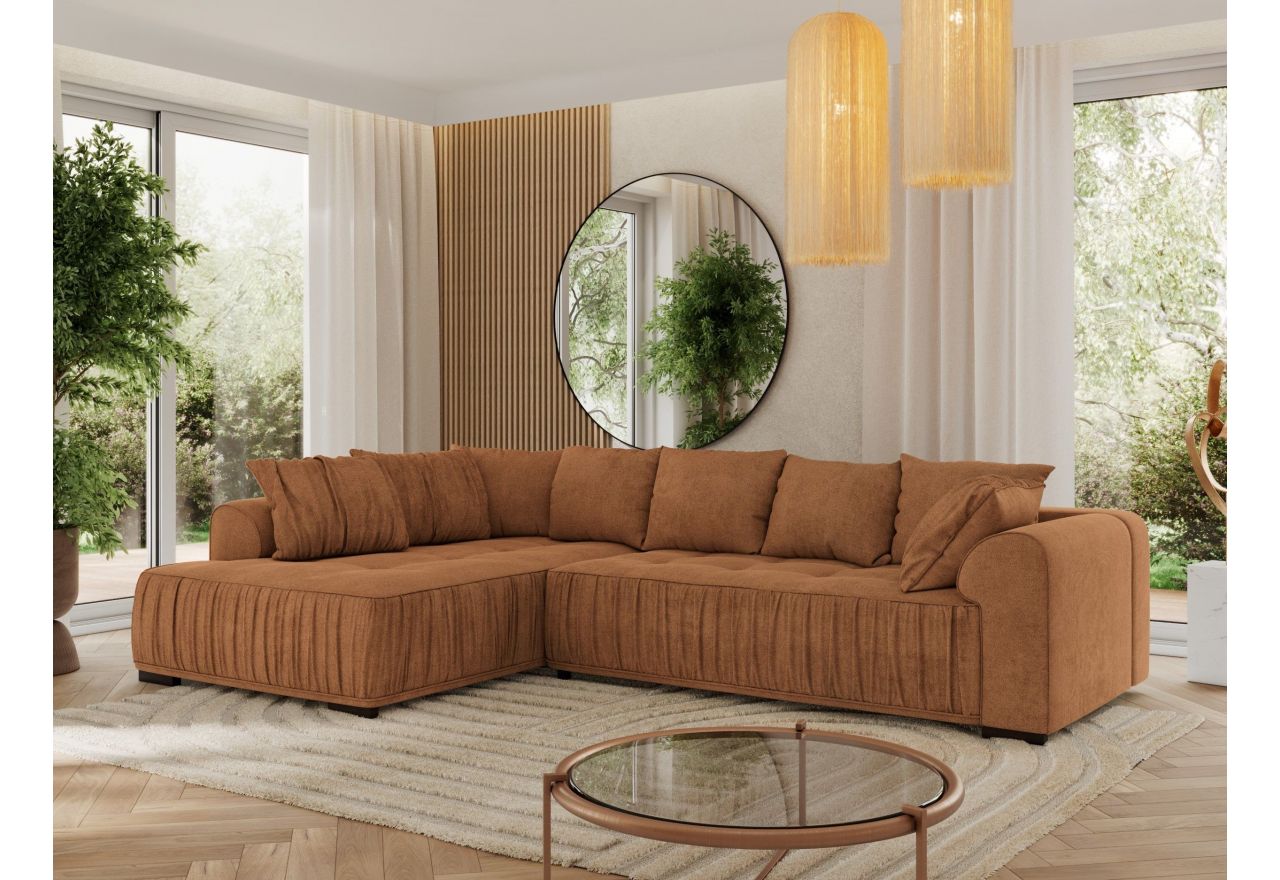 Narożnik ORTA L - strona lewa - pomarańczowy, struktura