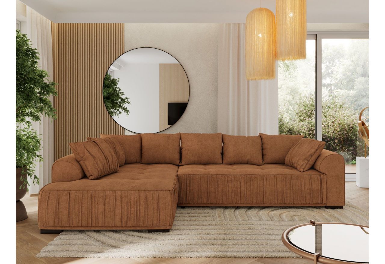 Narożnik ORTA L - strona lewa - pomarańczowy, struktura