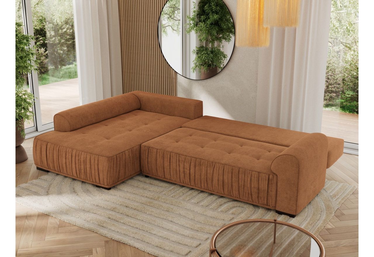 Narożnik ORTA L - strona lewa - pomarańczowy, struktura