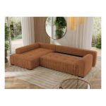 Narożnik ORTA L - strona lewa - pomarańczowy, struktura