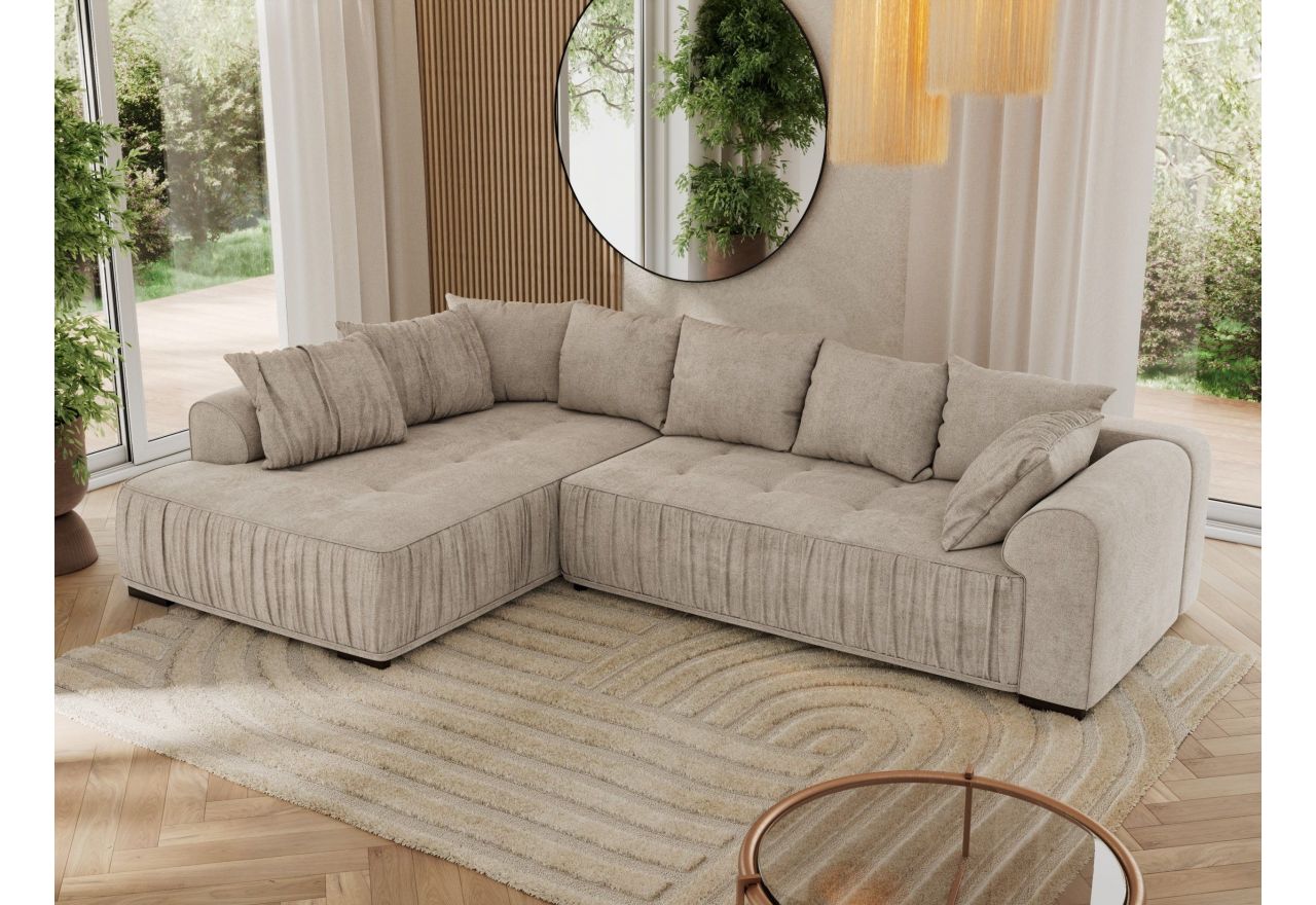 Narożnik ORTA L - strona lewa - beżowy, struktura