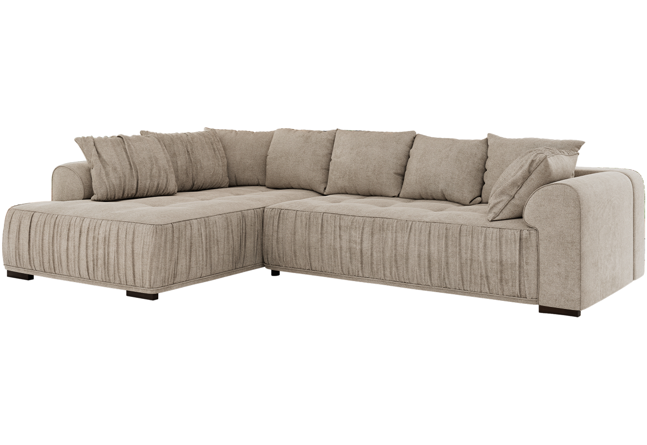 Narożnik ORTA L - strona lewa - beżowy, struktura