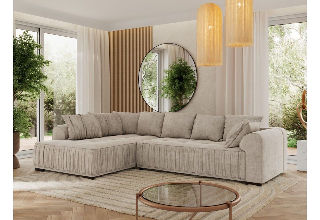 Narożnik ORTA L - strona lewa - beżowy, struktura