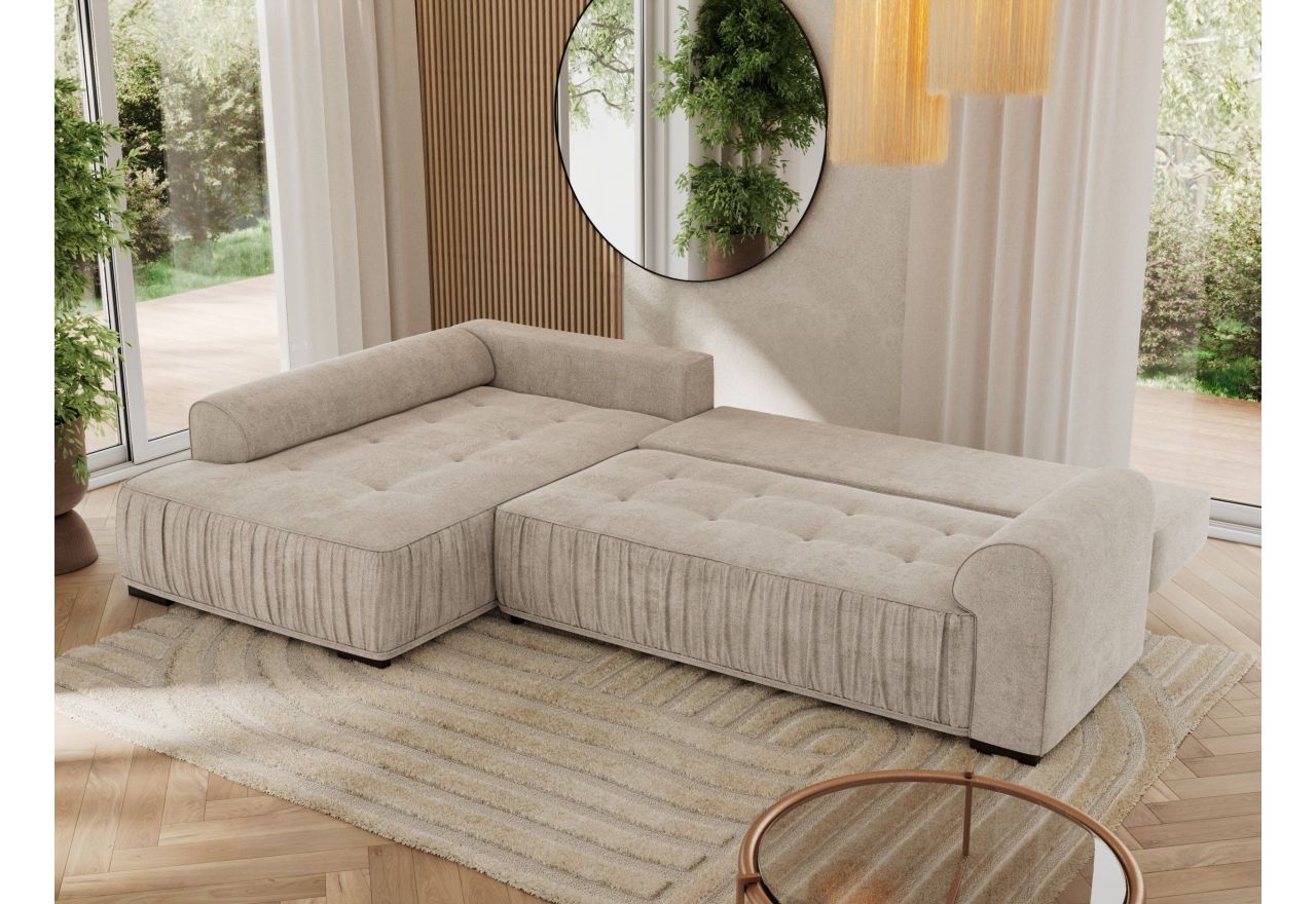 Narożnik ORTA L - strona lewa - beżowy, struktura