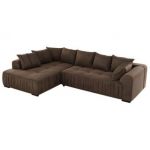 Narożnik ORTA L - strona lewa - brązowy, welwet