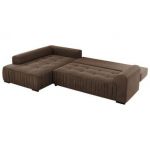 Narożnik ORTA L - strona lewa - brązowy, welwet