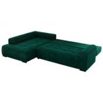 Narożnik ORTA L - strona lewa - ciemnozielony, welwet