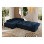 Narożnik ORTA L - strona lewa - ciemnoniebieski, welwet