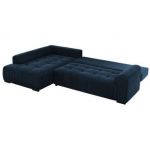 Narożnik ORTA L - strona lewa - ciemnoniebieski, welwet