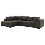 Narożnik ORTA L - strona lewa - ciemnoszary, welwet