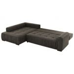 Narożnik ORTA L - strona lewa - ciemnoszary, welwet