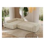 Narożnik ORTA L - strona lewa - beżowy, boucle