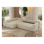 Narożnik ORTA L - strona lewa - beżowy, boucle