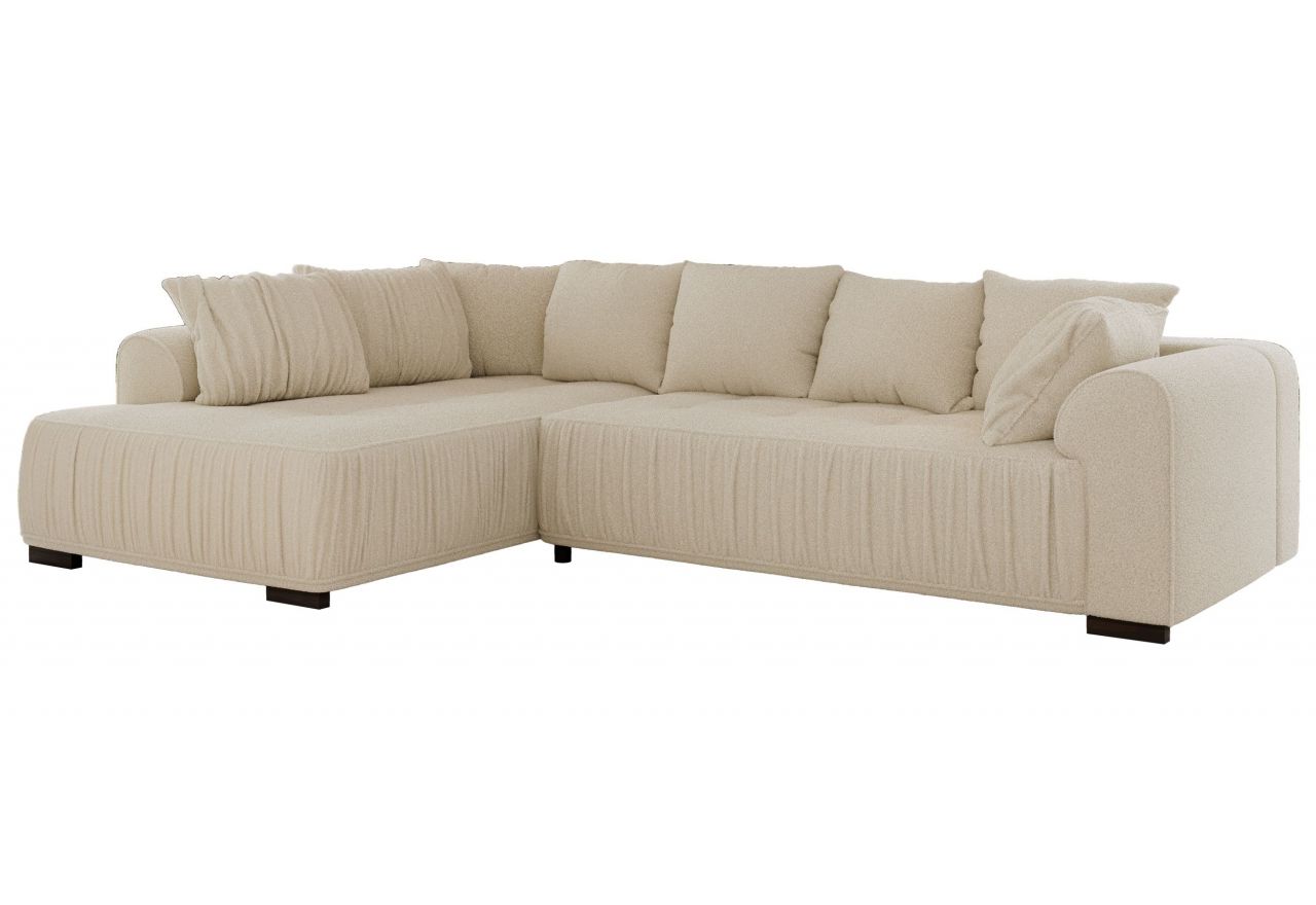 Narożnik ORTA L - strona lewa - beżowy, boucle