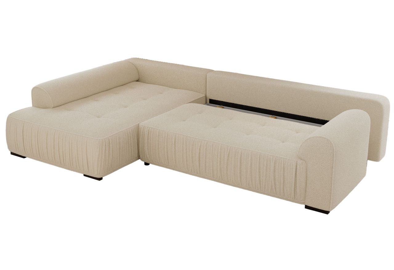 Narożnik ORTA L - strona lewa - beżowy, boucle