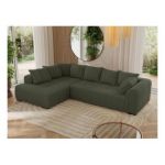 Narożnik ORTA L - strona lewa - ciemnozielony, boucle