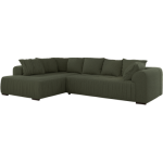 Narożnik ORTA L - strona lewa - ciemnozielony, boucle