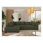 Narożnik ORTA L - strona lewa - ciemnozielony, boucle