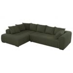 Narożnik ORTA L - strona lewa - ciemnozielony, boucle