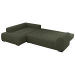 Narożnik ORTA L - strona lewa - ciemnozielony, boucle