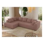 Narożnik ORTA L - strona lewa - różowy, boucle