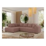 Narożnik ORTA L - strona lewa - różowy, boucle