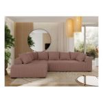 Narożnik ORTA L - strona lewa - różowy, boucle