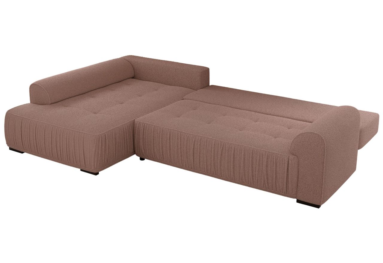 Narożnik ORTA L - strona lewa - różowy, boucle