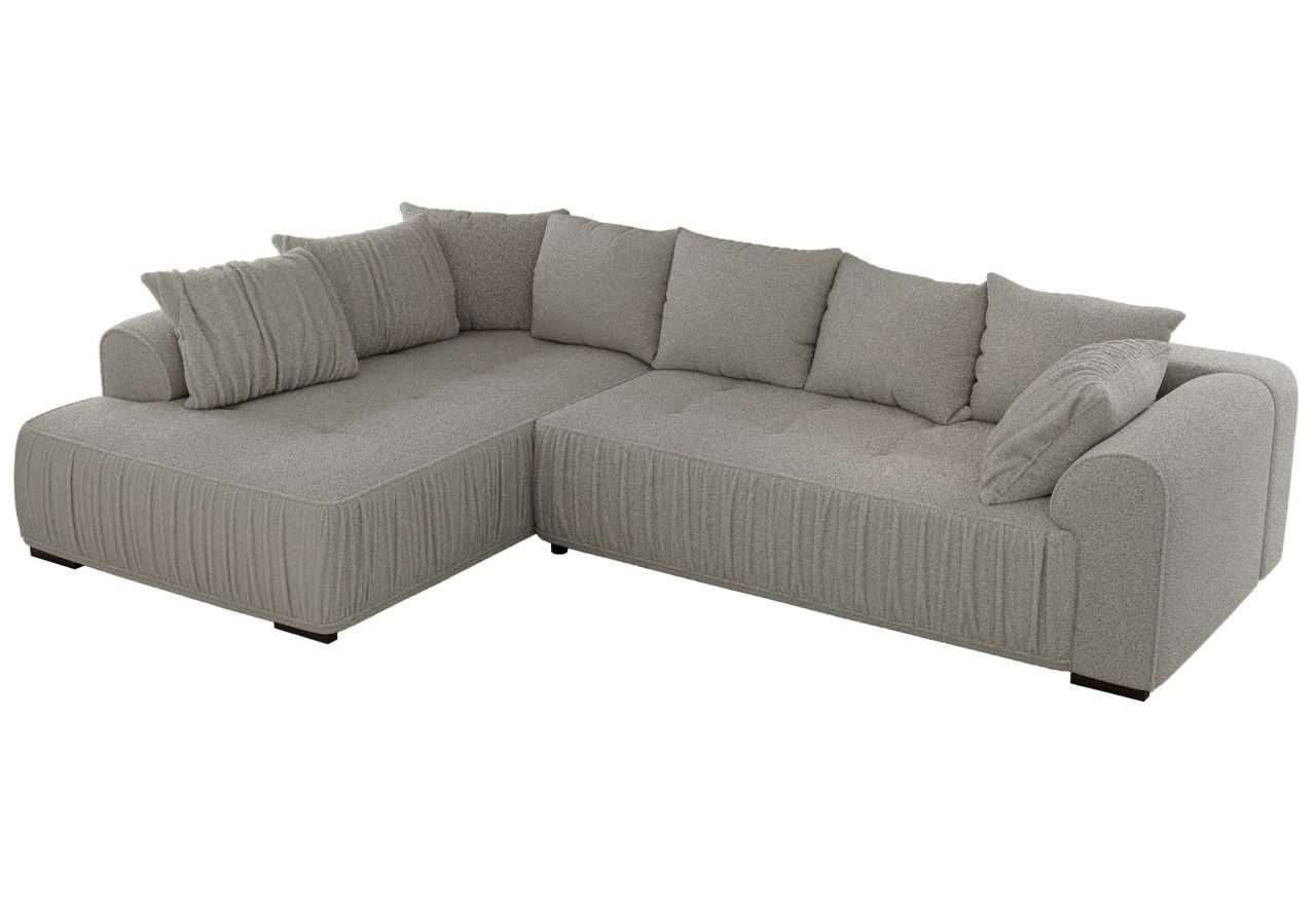 Narożnik ORTA L - strona lewa - szary, boucle