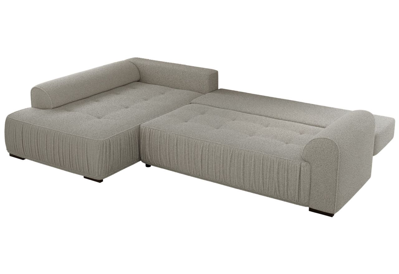 Narożnik ORTA L - strona lewa - szary, boucle