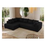 Narożnik ORTA L - strona lewa - czarny, boucle