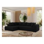 Narożnik ORTA L - strona lewa - czarny, boucle