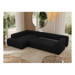 Narożnik ORTA L - strona lewa - czarny, boucle